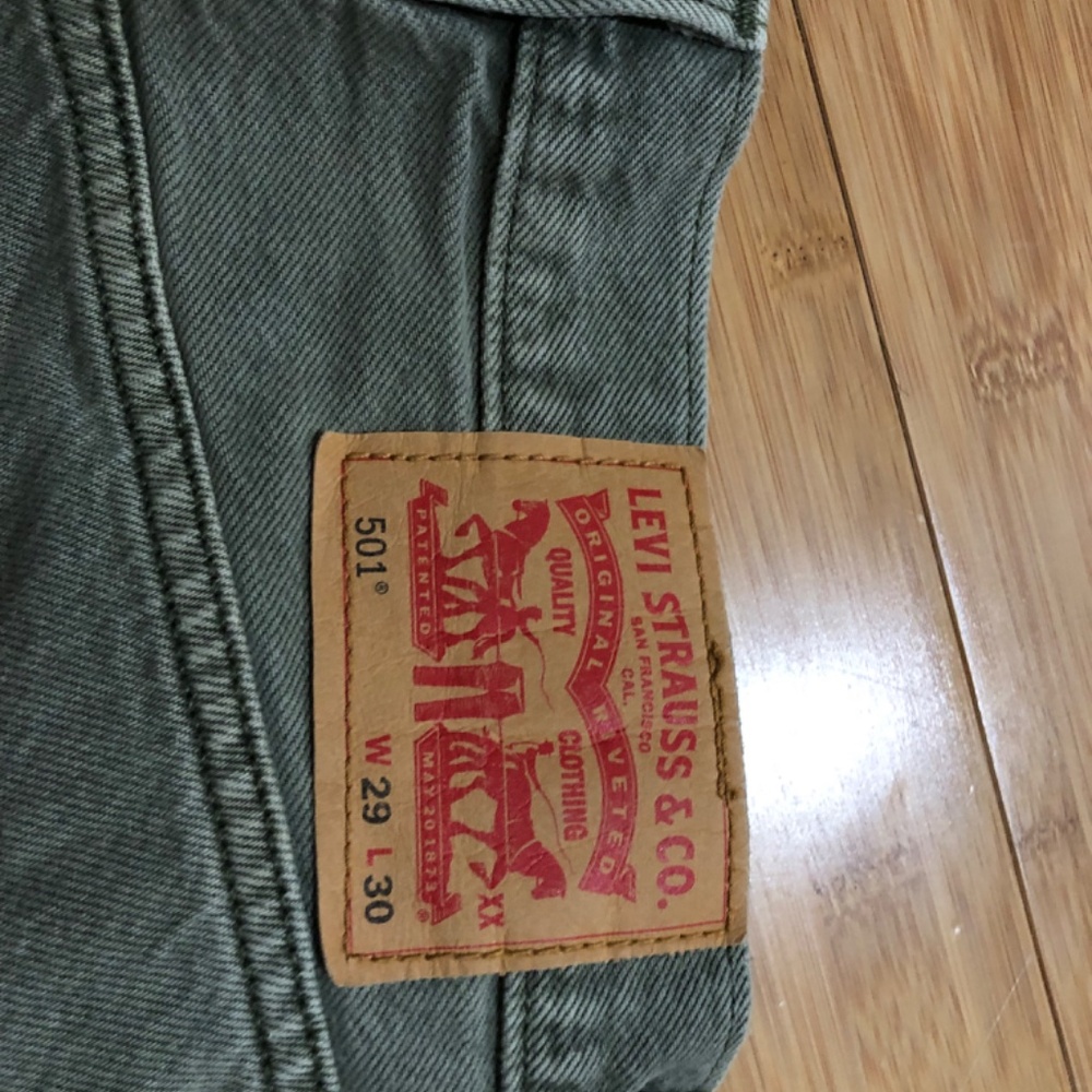 Levi’s 501 men’s jeans canton green 29x30 100% cotton - Picture 9 of 13